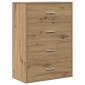 vidaXL Πλαϊνό γραφείο Artisan Oak 60 x 31 x 84 εκ. Επεξεργασμένο Ξύλο