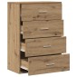 vidaXL Πλαϊνό γραφείο Artisan Oak 60 x 31 x 84 εκ. Επεξεργασμένο Ξύλο