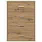 vidaXL Πλαϊνό γραφείο Artisan Oak 60 x 31 x 84 εκ. Επεξεργασμένο Ξύλο