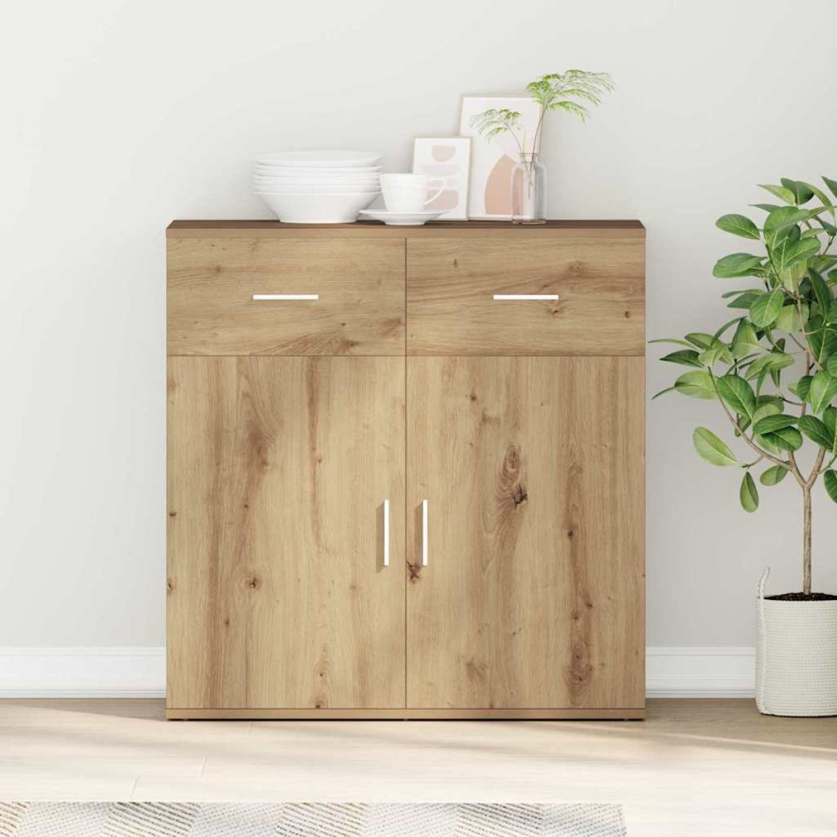 vidaXL Πλαϊνό γραφείο Artisan Oak 78 x 38 x 80 εκ Επεξεργασμένο Ξύλο