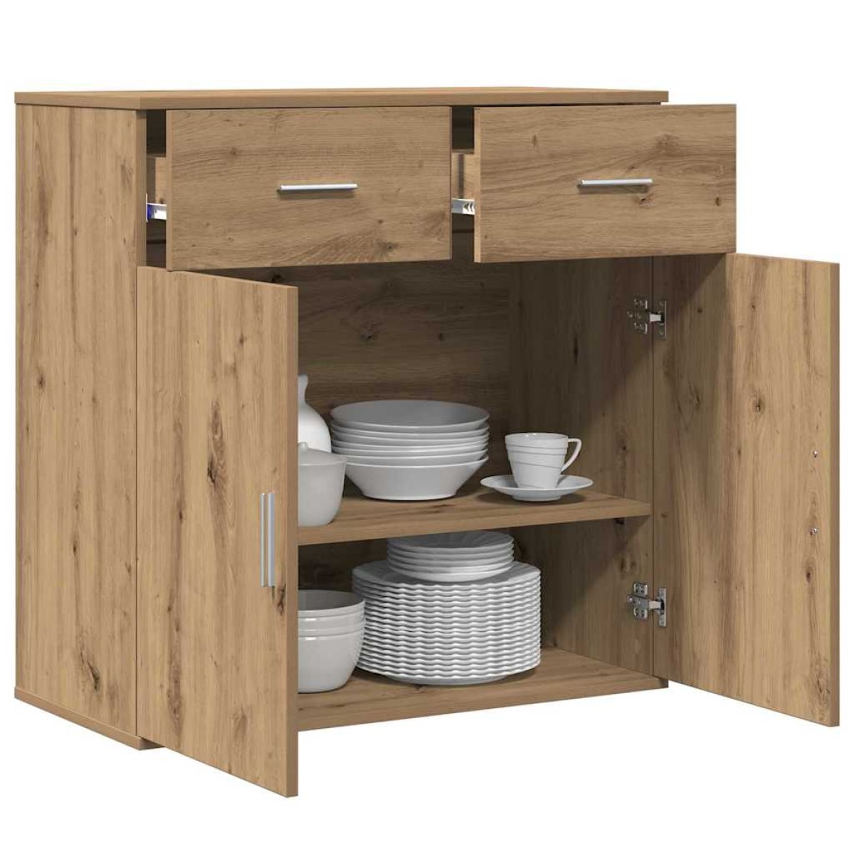 vidaXL Πλαϊνό γραφείο Artisan Oak 78 x 38 x 80 εκ Επεξεργασμένο Ξύλο