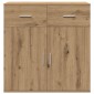 vidaXL Πλαϊνό γραφείο Artisan Oak 78 x 38 x 80 εκ Επεξεργασμένο Ξύλο