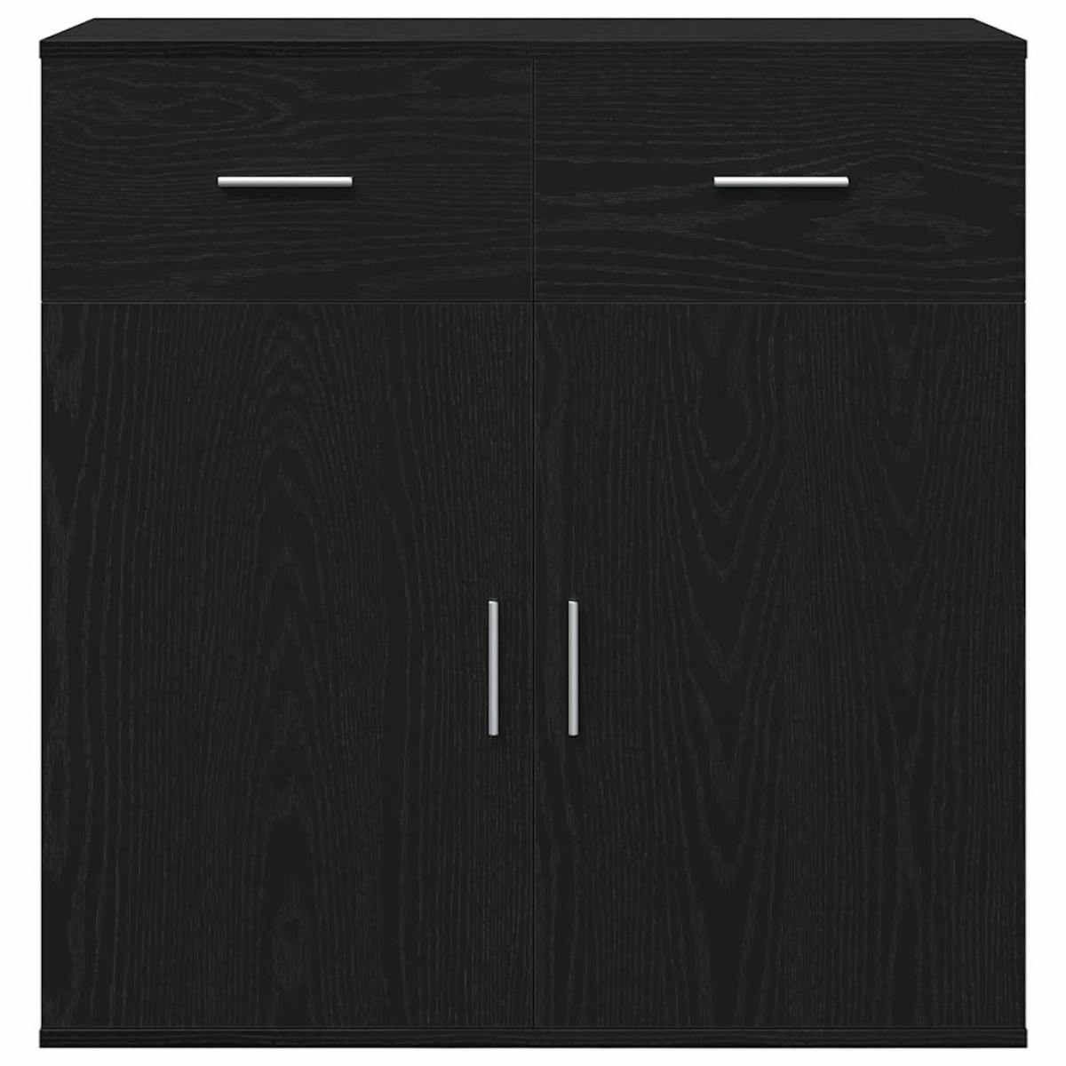 vidaXL Πλαϊνό γραφείο Μαύρη Οξυά 78 x 38 x 80 εκ Επεξεργασμένο Ξύλο