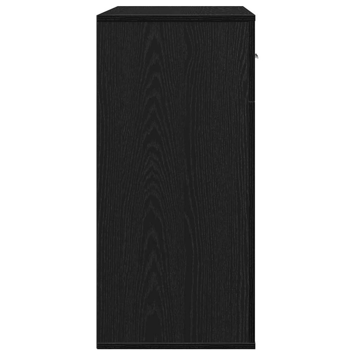 vidaXL Πλαϊνό γραφείο Μαύρη Οξυά 78 x 38 x 80 εκ Επεξεργασμένο Ξύλο