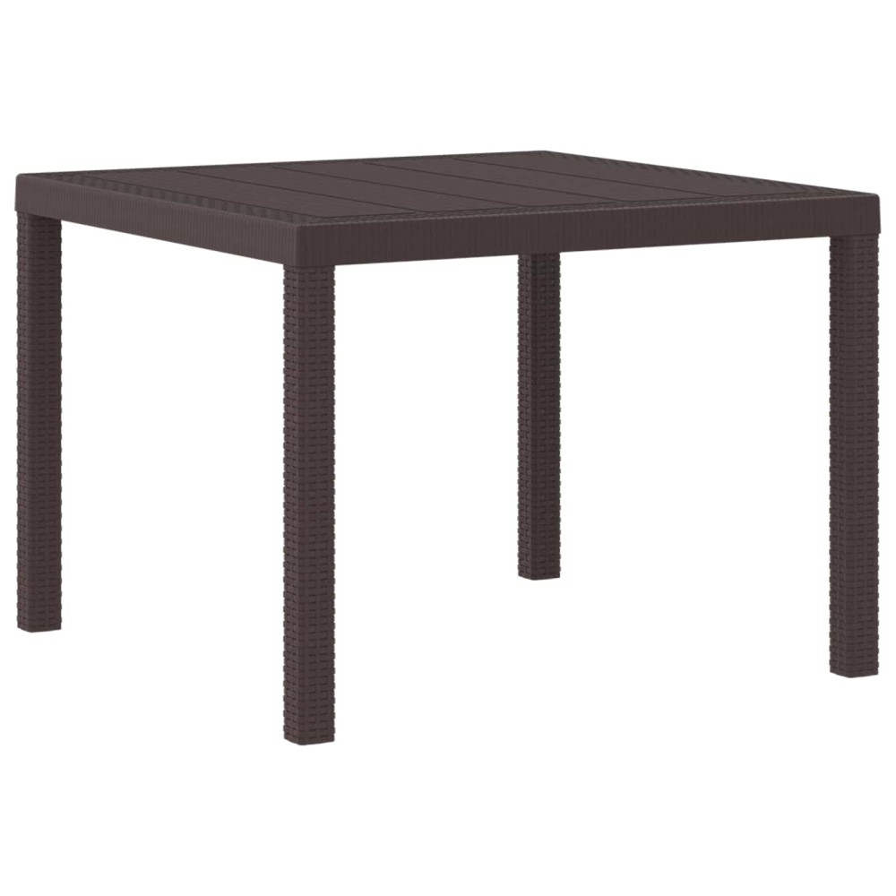vidaXL Τραπέζι Κήπου Καφέ 100 x 100 x 73 εκ συνθετικό ρατάν