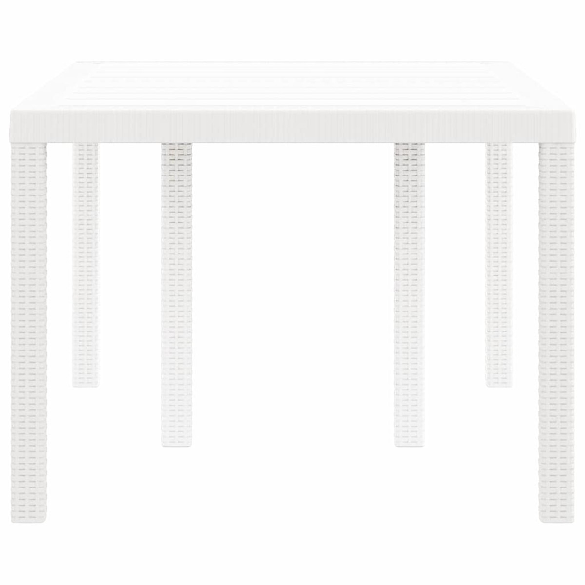 vidaXL Τραπέζι Κήπου Λευκό 150 x 100 x 73 εκ. συνθετικό ρατάν