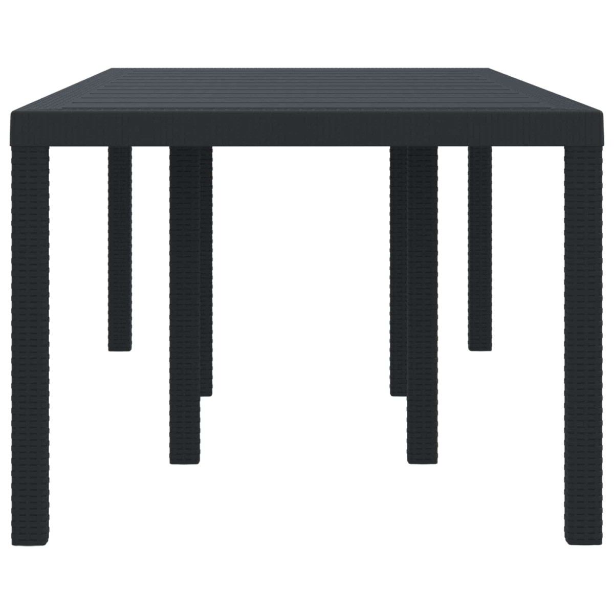 vidaXL Τραπέζι Κήπου Ανθρακί 200 x 100 x 73 εκ. συνθετικό ρατάν