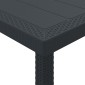 vidaXL Τραπέζι Κήπου Ανθρακί 200 x 100 x 73 εκ. συνθετικό ρατάν