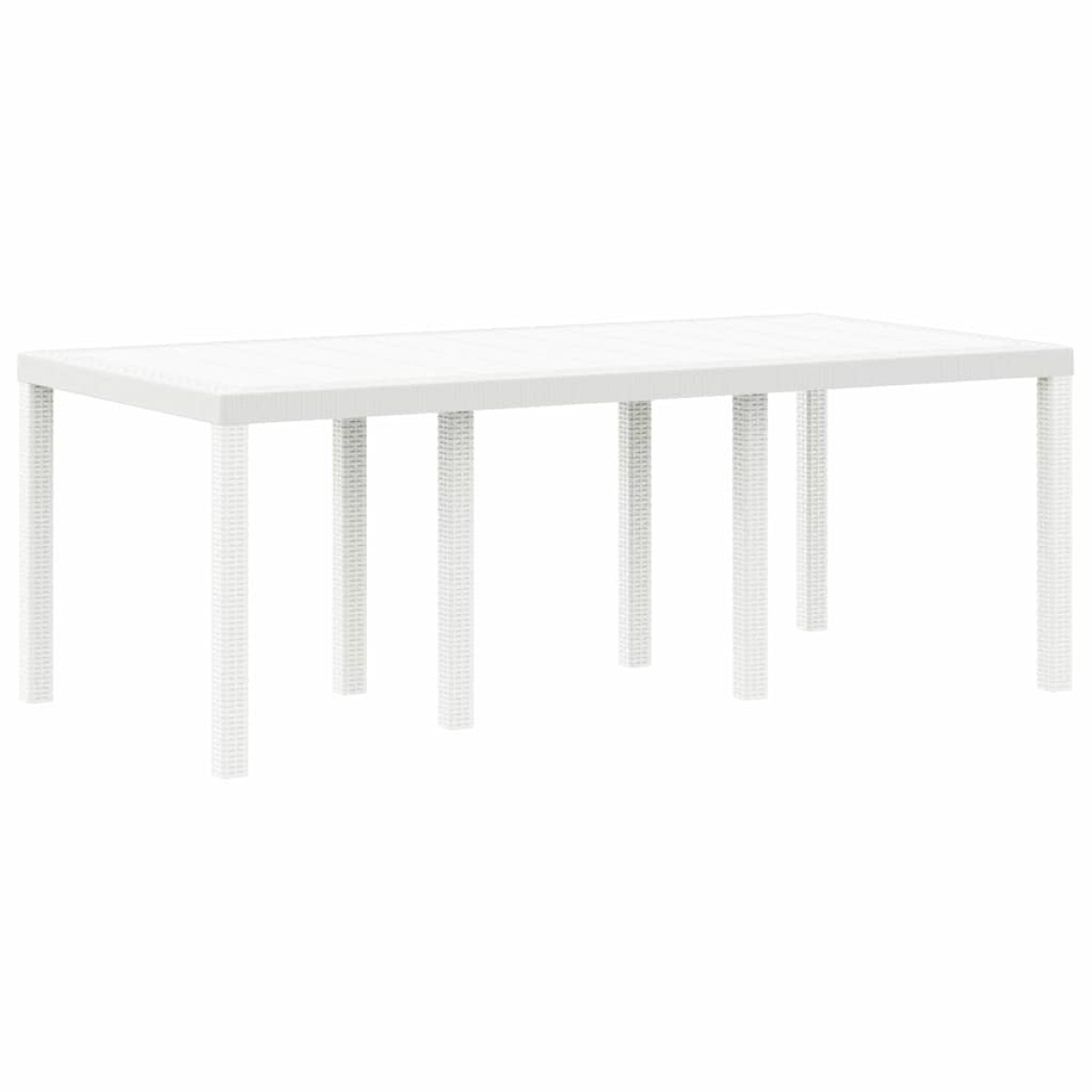 vidaXL Τραπέζι Κήπου Λευκό 200 x 100 x 73 εκ. συνθετικό ρατάν