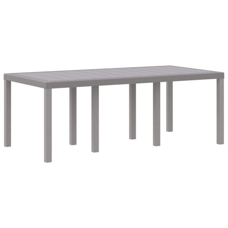 vidaXL Τραπέζι Κήπου Ανοιχτό γκρι 200 x 100 x 73 εκ. συνθετικό ρατάν