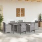 vidaXL Τραπέζι Κήπου Ανοιχτό γκρι 200 x 100 x 73 εκ. συνθετικό ρατάν