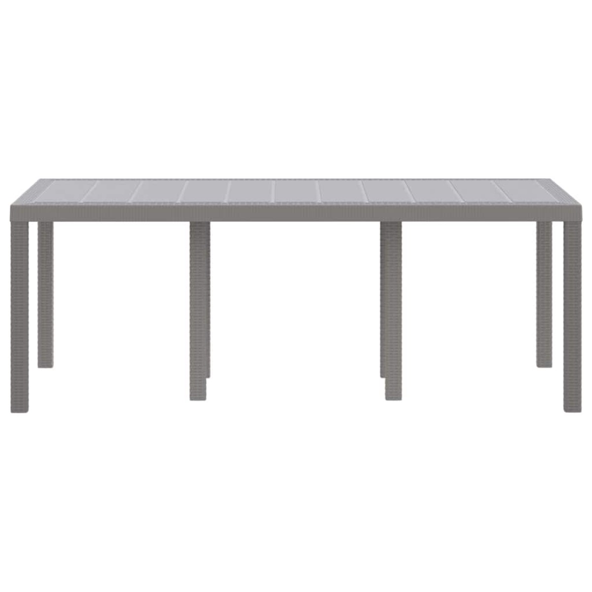 vidaXL Τραπέζι Κήπου Ανοιχτό γκρι 200 x 100 x 73 εκ. συνθετικό ρατάν