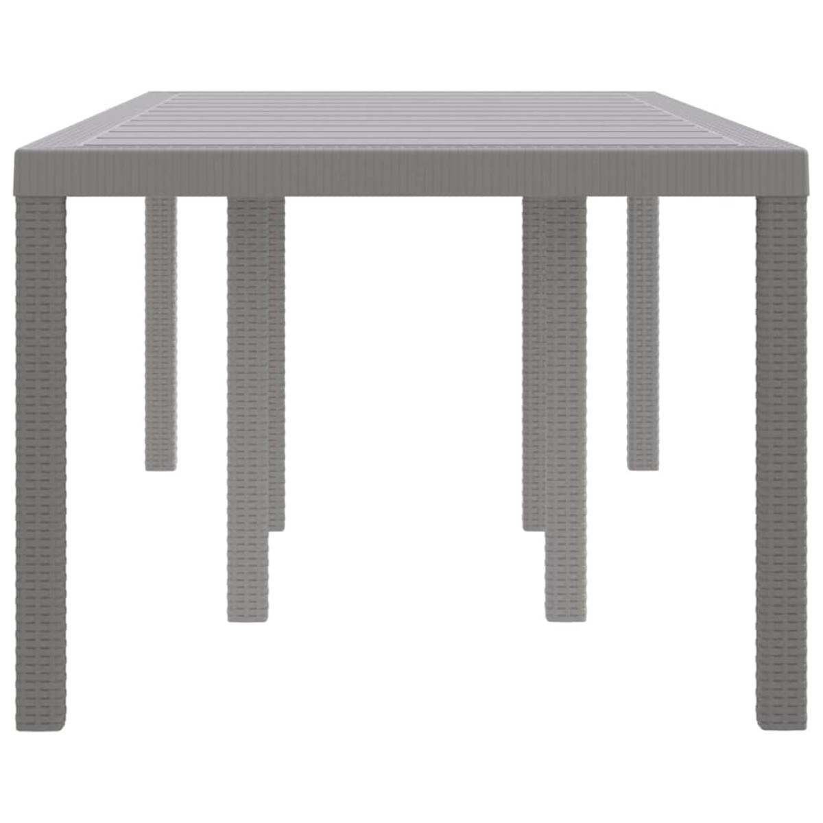 vidaXL Τραπέζι Κήπου Ανοιχτό γκρι 200 x 100 x 73 εκ. συνθετικό ρατάν