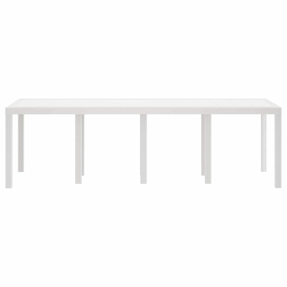 vidaXL Τραπέζι Κήπου Λευκό 250 x 100 x 73 εκ συνθετικό ρατάν