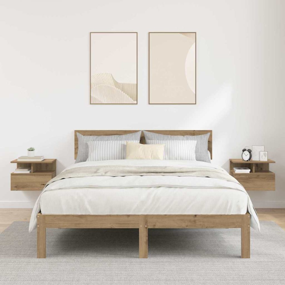 vidaXL Κρεβάτι με Float 2 τμχ. Artisan Oak 40 x 31 x 28 εκ