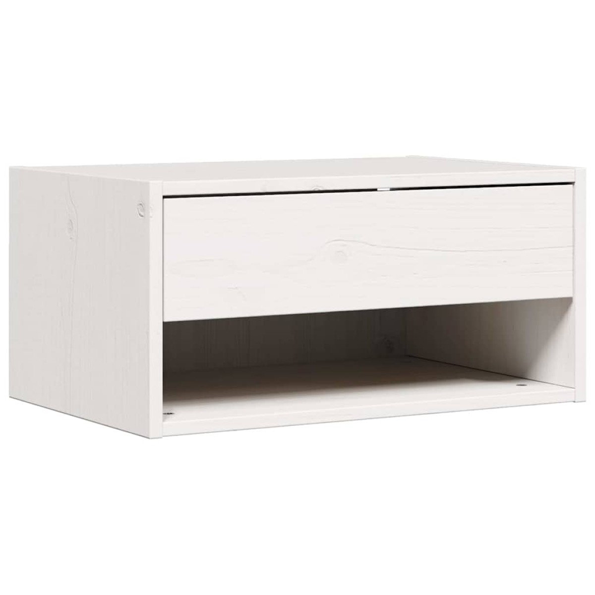 vidaXL Κομοδίνο 2 τμχ. Λευκό 50 x 32,5 x 24 εκ Μασίφ ξύλο πεύκου