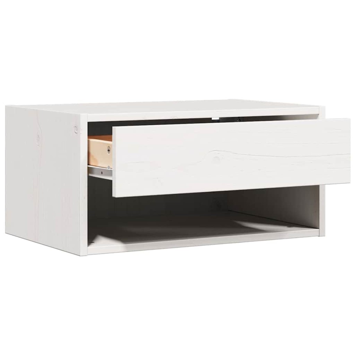 vidaXL Κομοδίνο 2 τμχ. Λευκό 50 x 32,5 x 24 εκ Μασίφ ξύλο πεύκου
