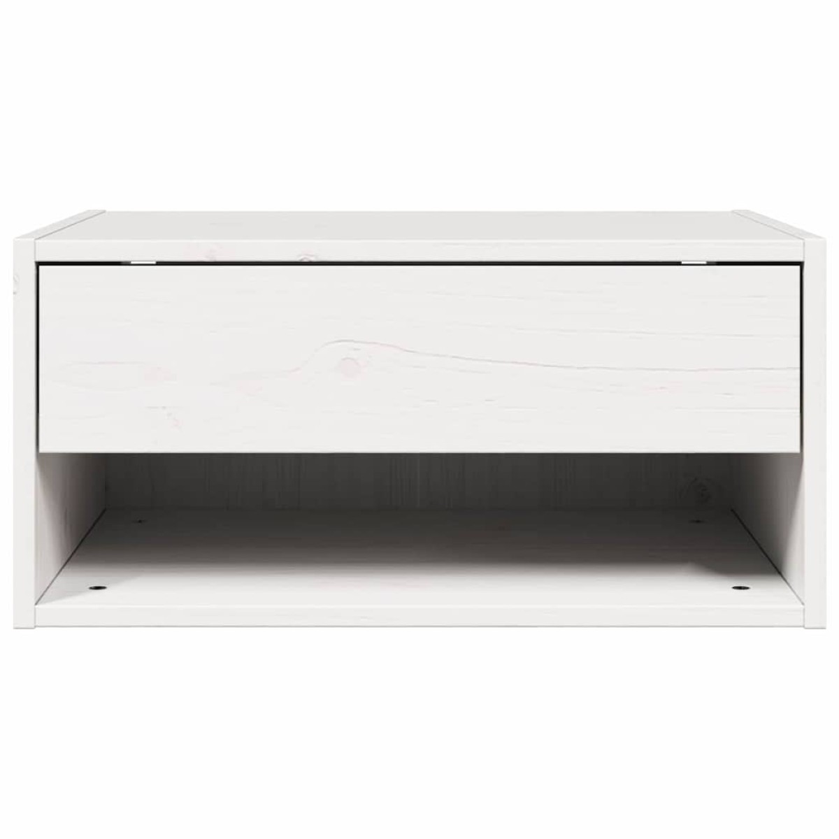 vidaXL Κομοδίνο 2 τμχ. Λευκό 50 x 32,5 x 24 εκ Μασίφ ξύλο πεύκου