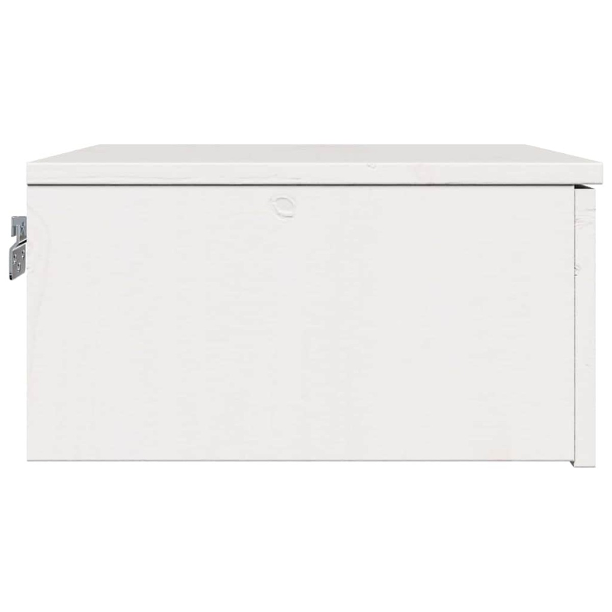 vidaXL Κομοδίνο με συρτάρι Λευκό 37 x 35 x 18,5 εκ Μασίφ ξύλο πεύκου
