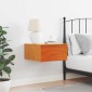 vidaXL Κομοδίνο Κερωτό καφέ 37 x 35 x 18,5 εκ Μασίφ ξύλο πεύκου