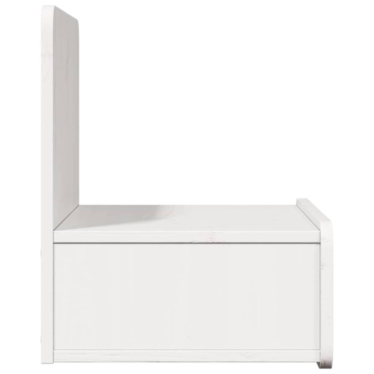 vidaXL Κομοδίνο με συρτάρι Λευκό 44 x 32,5 x 40 εκ. Μασίφ ξύλο πεύκου