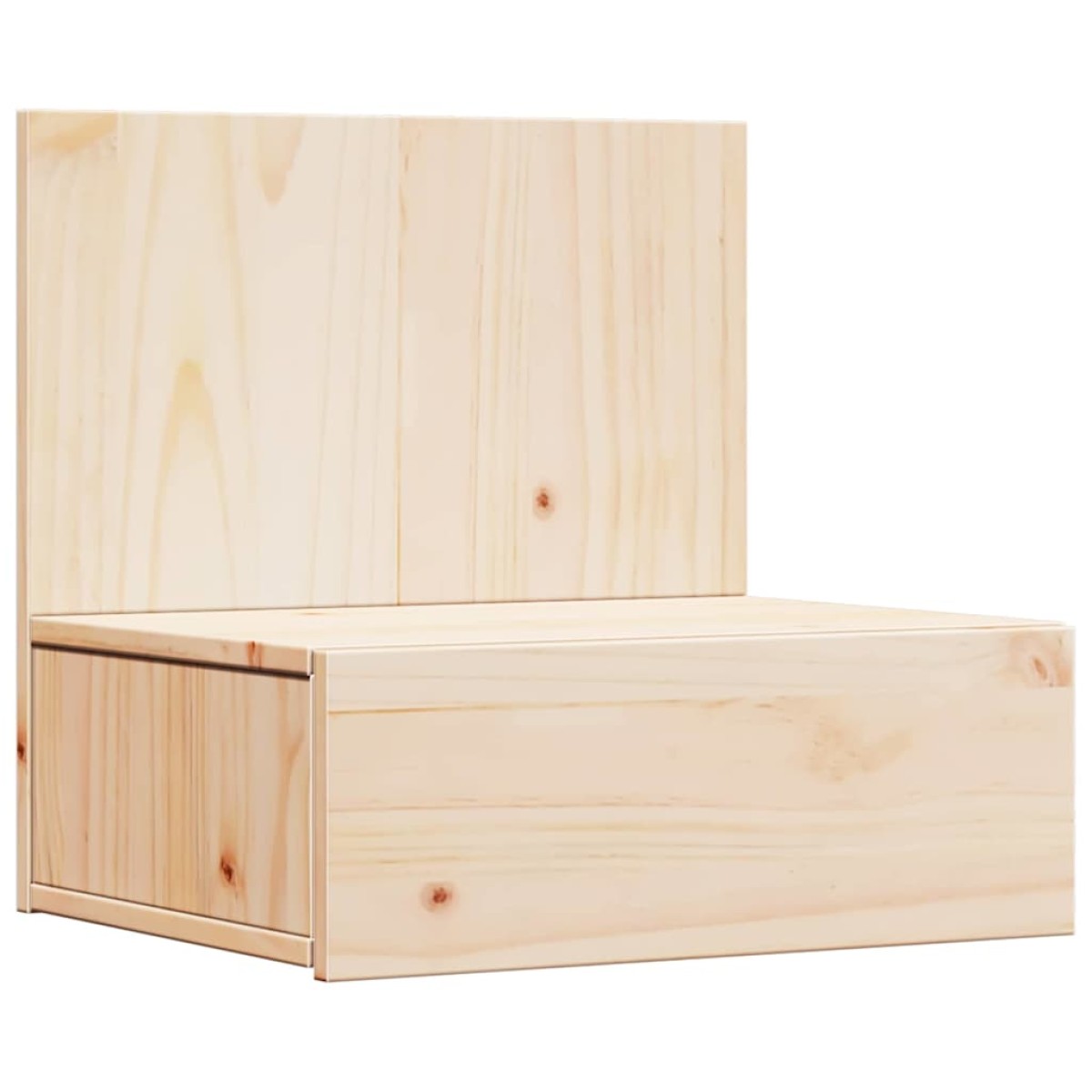 vidaXL Κομοδίνο με συρτάρι Καφέ 42 x 32,5 x 40 εκ Μασίφ ξύλο πεύκου