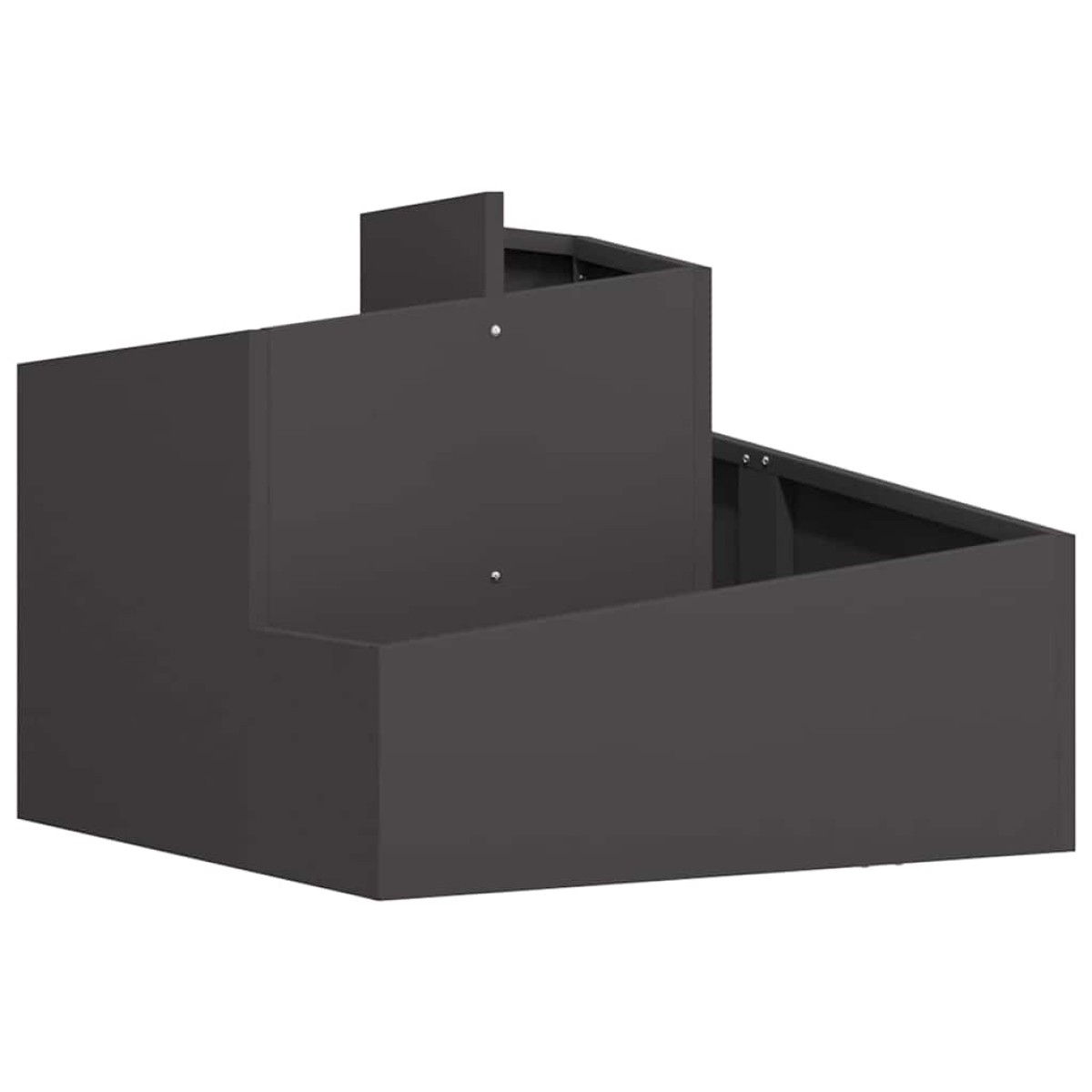 vidaXL Γλάστρα Κήπου Μαύρο 60 x 60 x 50 εκ Ψυχρής έλασης χάλυβας