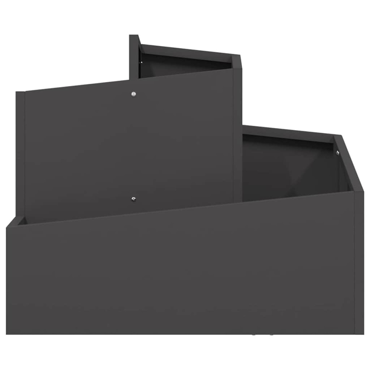 vidaXL Γλάστρα Κήπου Μαύρο 60 x 60 x 50 εκ Ψυχρής έλασης χάλυβας