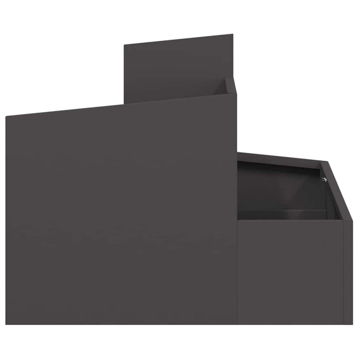 vidaXL Γλάστρα Κήπου Μαύρο 60 x 60 x 50 εκ Ψυχρής έλασης χάλυβας