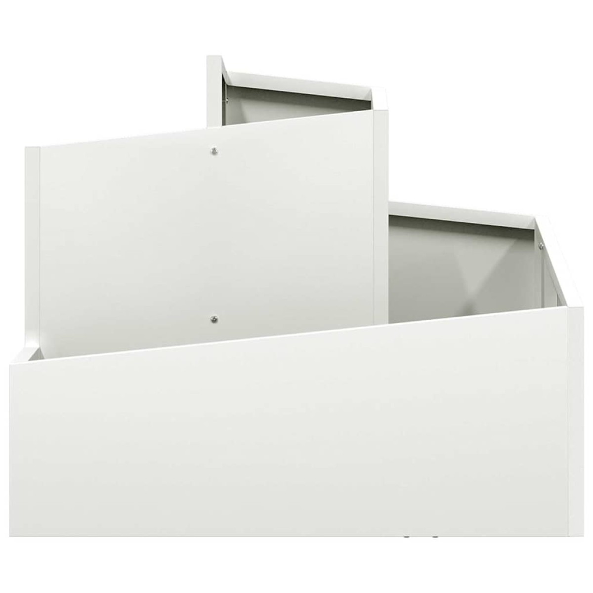 vidaXL Γλάστρα Κήπου Λευκό 60 x 60 x 50 εκ Ψυχρής έλασης χάλυβας