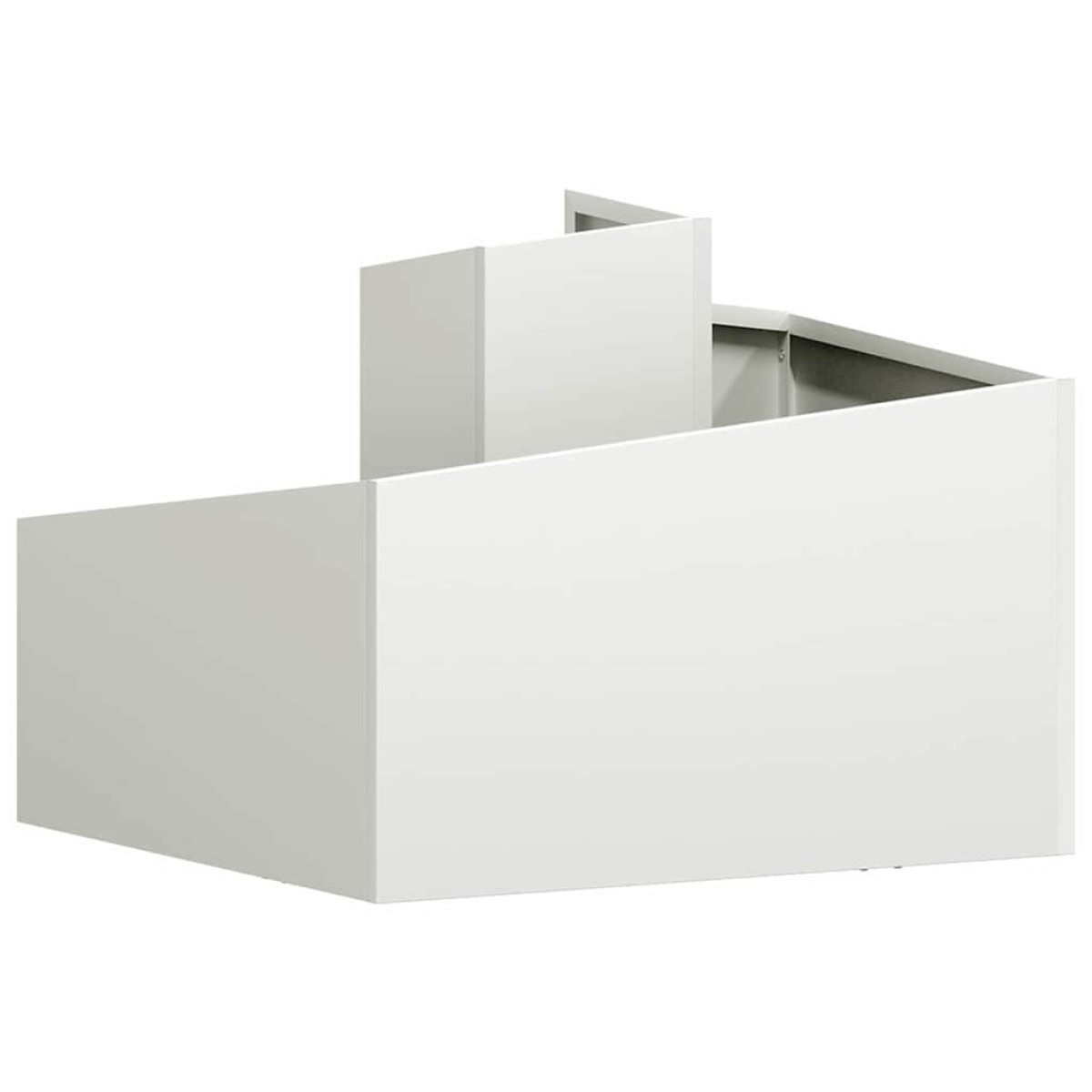vidaXL Γλάστρα Κήπου Λευκό 60 x 60 x 50 εκ Ψυχρής έλασης χάλυβας