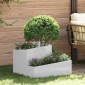 vidaXL Γλάστρα Κήπου Ασημί 60 x 60 x 50 εκ Επικαλυμμένος Χάλυβας