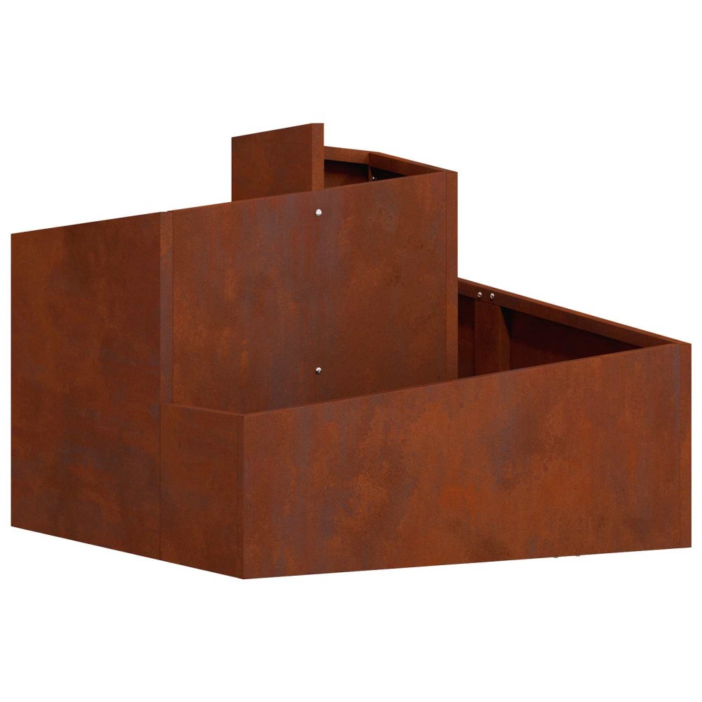 vidaXL Γλάστρα Κήπου Σκ rusty 60 x 60 x 50 εκ