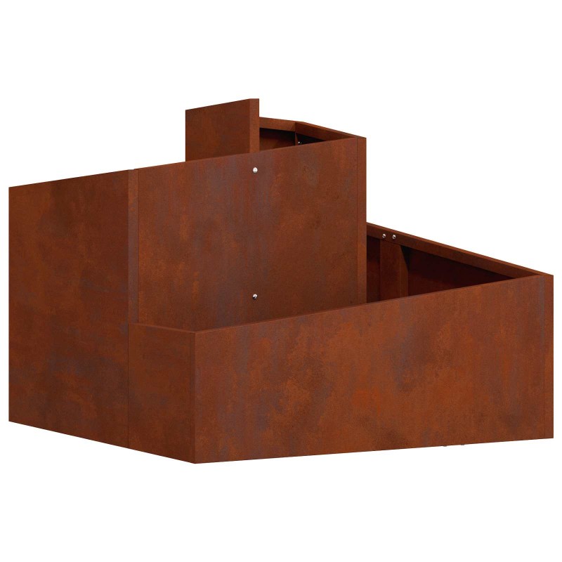 vidaXL Γλάστρα Κήπου Σκ rusty 60 x 60 x 50 εκ