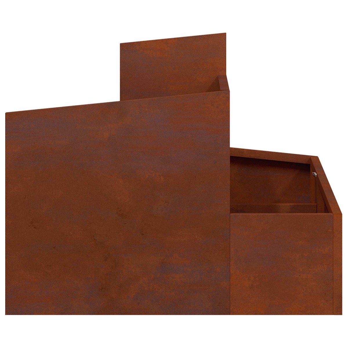 vidaXL Γλάστρα Κήπου Σκ rusty 60 x 60 x 50 εκ