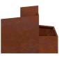 vidaXL Γλάστρα Κήπου Σκ rusty 60 x 60 x 50 εκ
