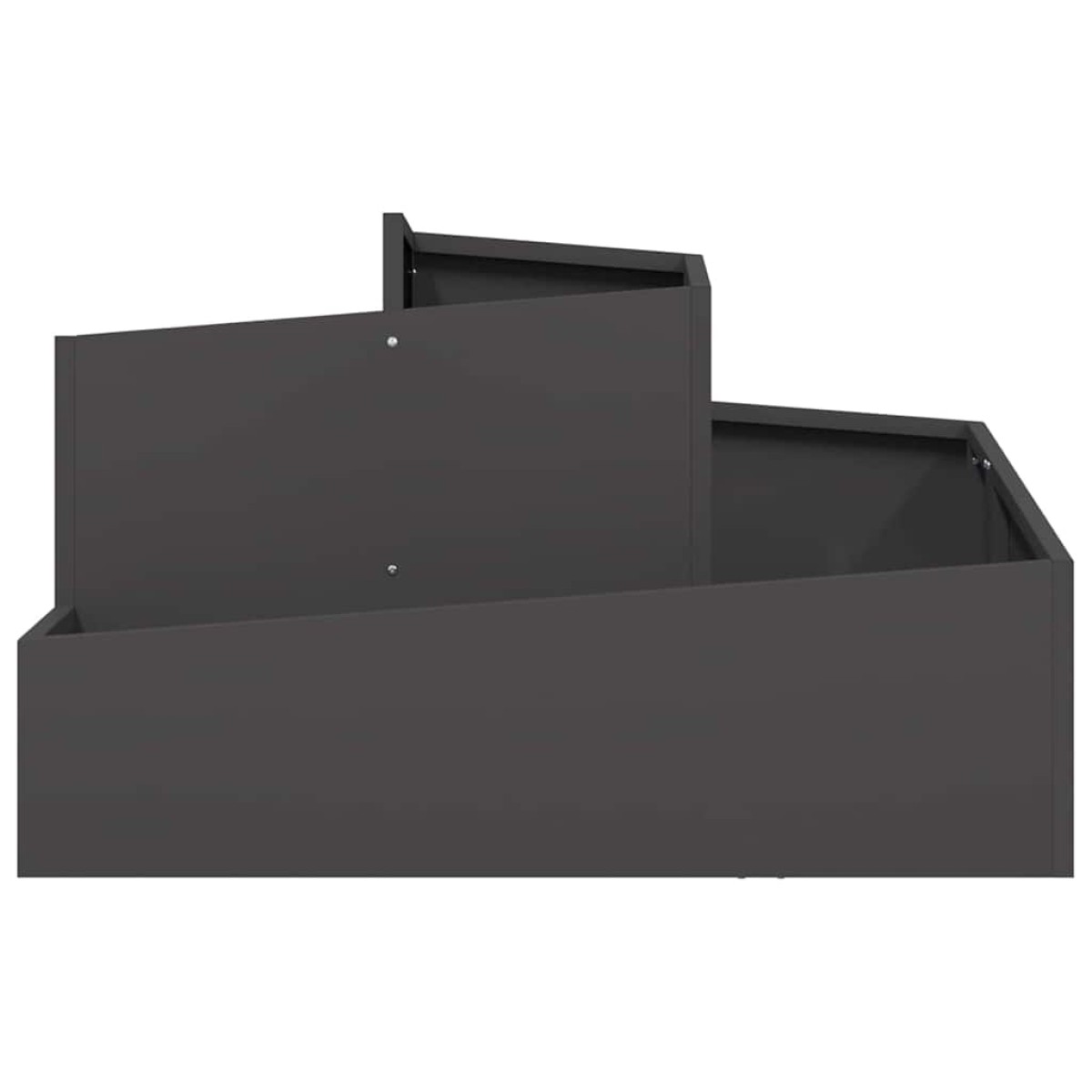 vidaXL Γλάστρα Κήπου Μαύρο 80 x 80 x 50 εκ. Ψυχρής έλασης χάλυβας