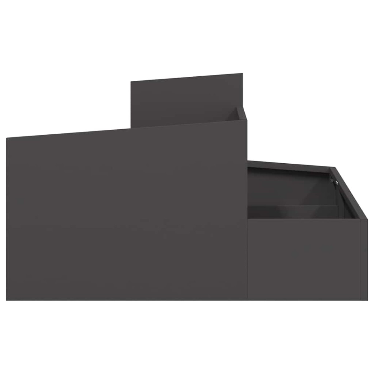 vidaXL Γλάστρα Κήπου Μαύρο 80 x 80 x 50 εκ. Ψυχρής έλασης χάλυβας