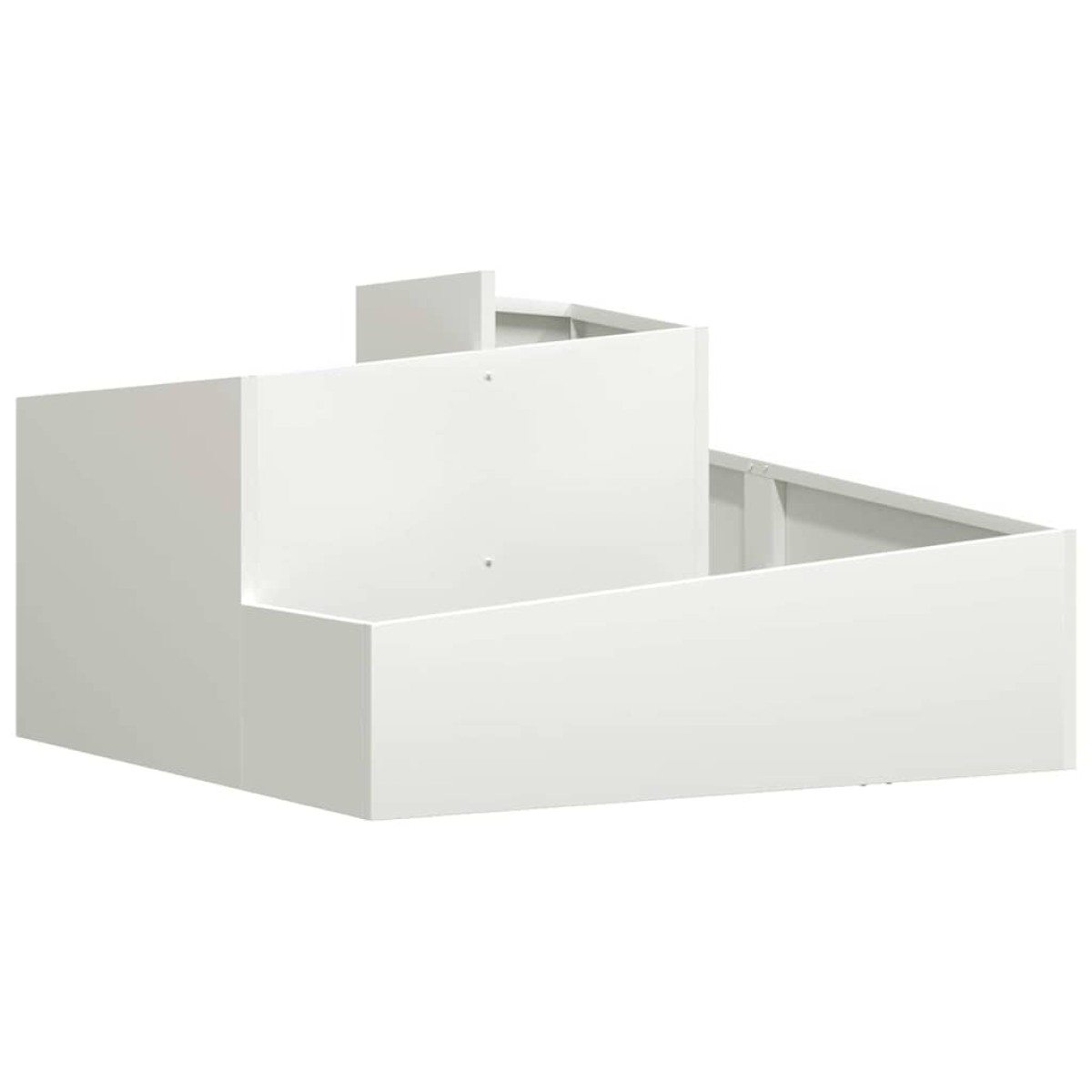 vidaXL Γλάστρα Κήπου Λευκό 80 x 80 x 50 εκ. Ψυχρής έλασης χάλυβας