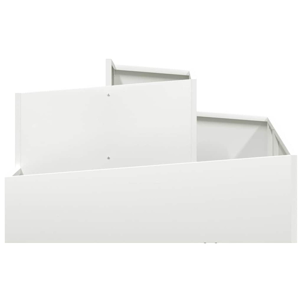 vidaXL Γλάστρα Κήπου Λευκό 80 x 80 x 50 εκ. Ψυχρής έλασης χάλυβας