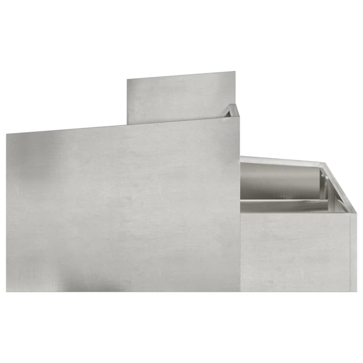 vidaXL Γλάστρα Κήπου Ασημί 80 x 80 x 50 εκ. Ανοξείδωτο ατσάλι