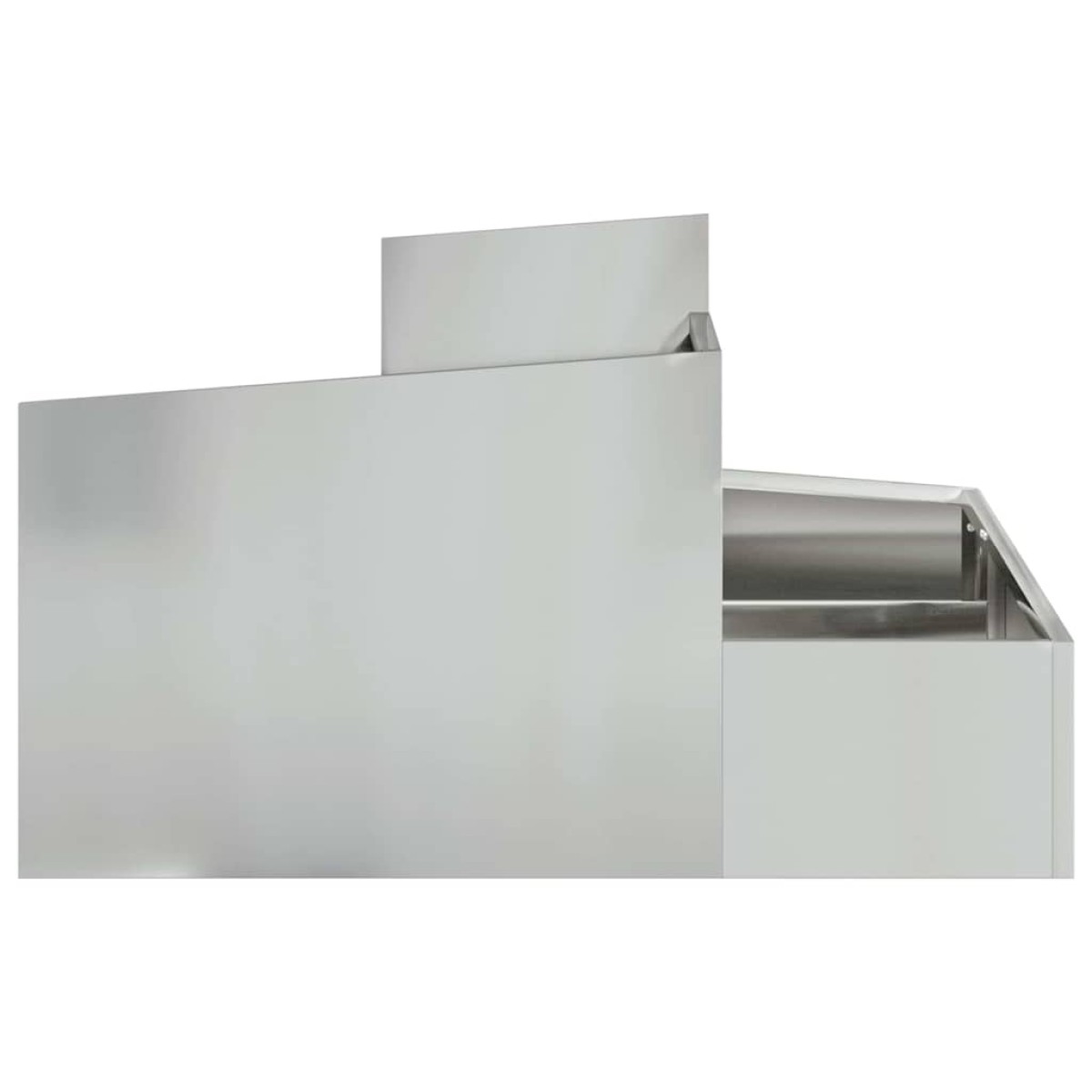 vidaXL Γλάστρα Κήπου Ασημί 80 x 80 x 50 εκ. Επικαλυμμένος Χάλυβας