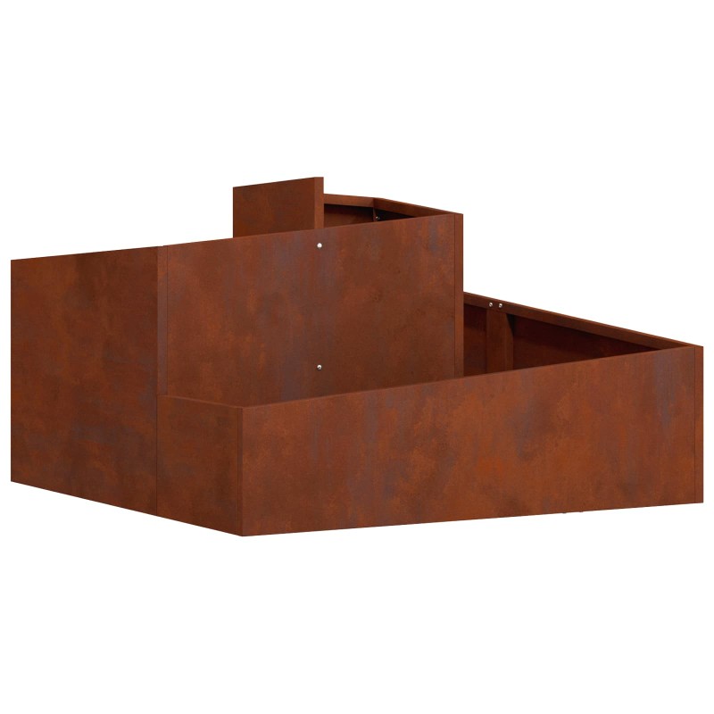 vidaXL Γλάστρα Κήπου Σκ rusty 80 x 80 x 50 εκ.