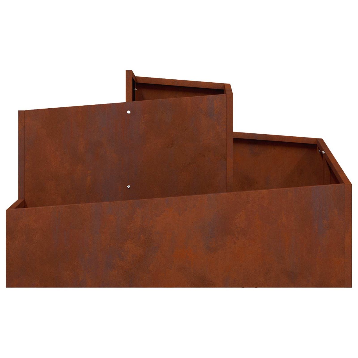 vidaXL Γλάστρα Κήπου Σκ rusty 80 x 80 x 50 εκ.