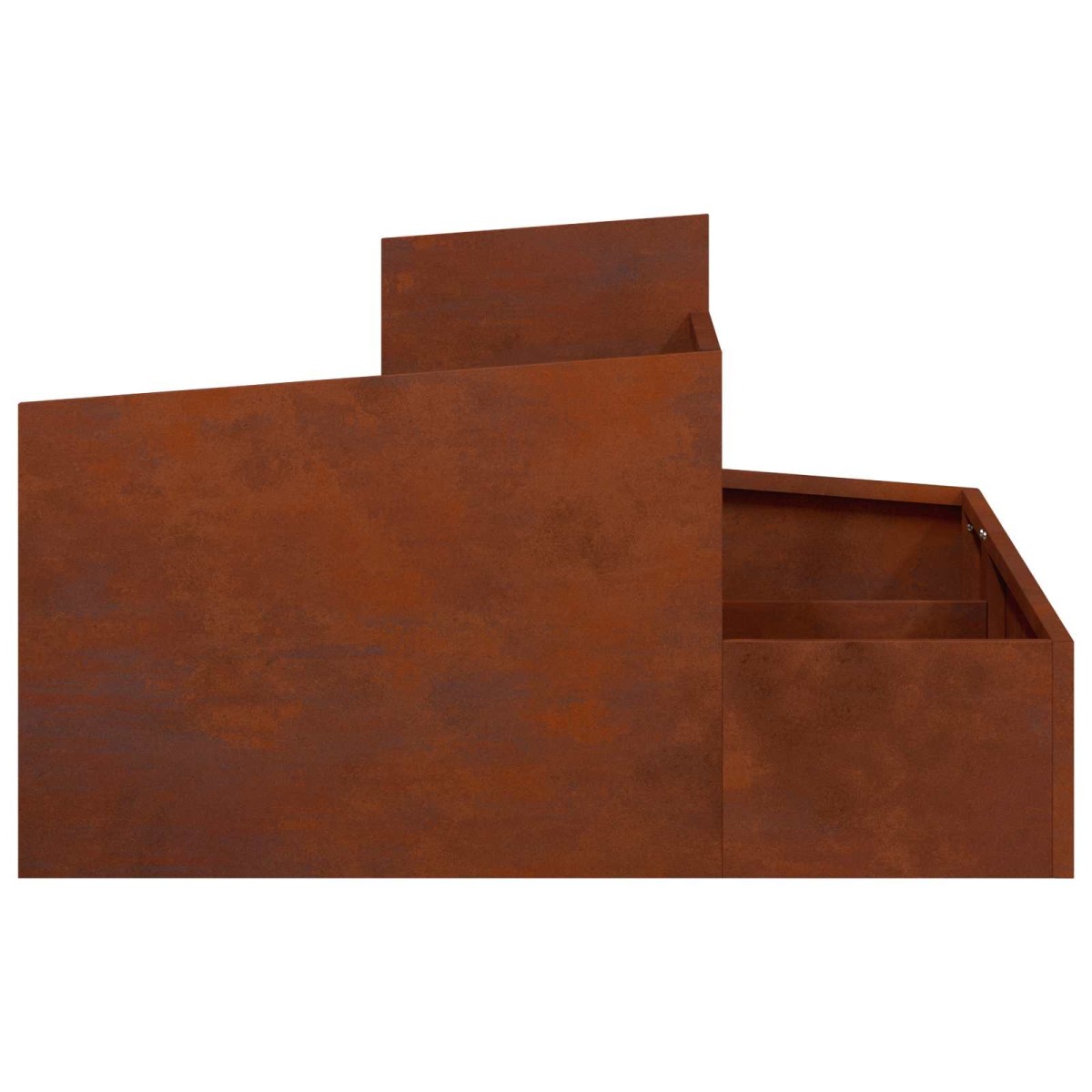 vidaXL Γλάστρα Κήπου Σκ rusty 80 x 80 x 50 εκ.