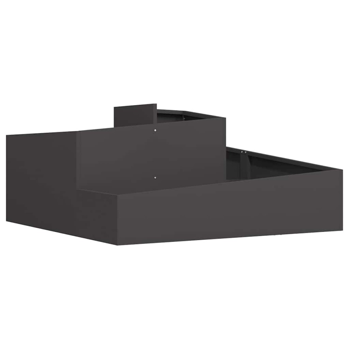 vidaXL Γλάστρα Κήπου Μαύρο 100 x 100 x 50 cm Ψυχρής έλασης χάλυβας