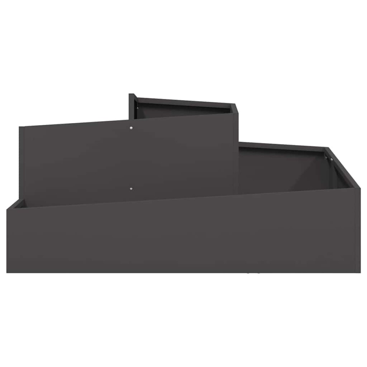 vidaXL Γλάστρα Κήπου Μαύρο 100 x 100 x 50 cm Ψυχρής έλασης χάλυβας