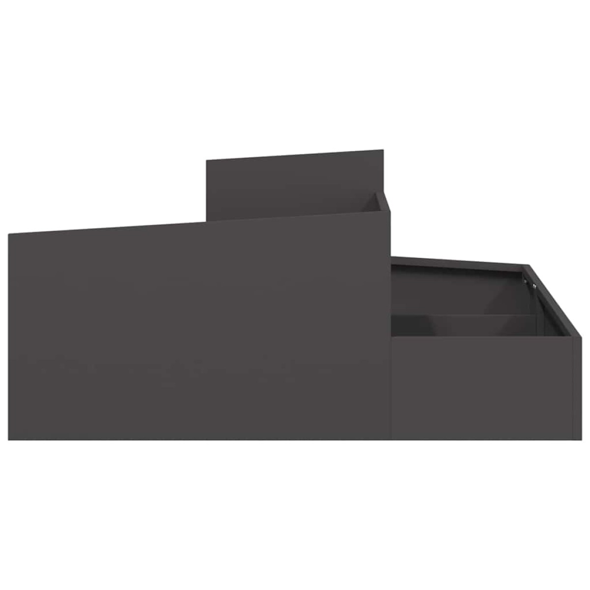 vidaXL Γλάστρα Κήπου Μαύρο 100 x 100 x 50 cm Ψυχρής έλασης χάλυβας
