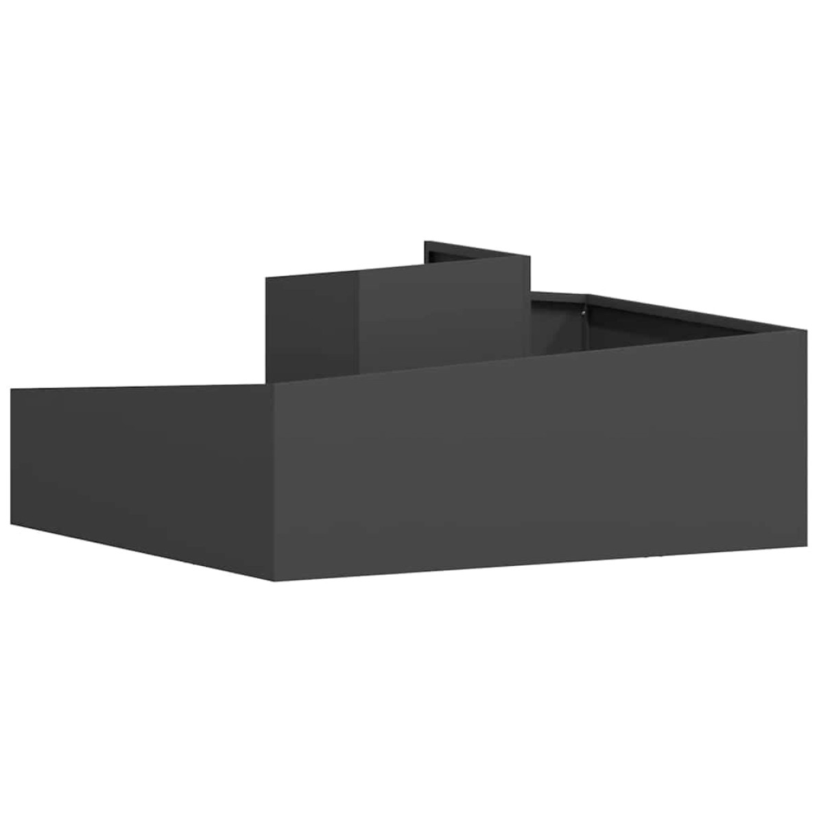 vidaXL Γλάστρα Κήπου Μαύρο 100 x 100 x 50 cm Ψυχρής έλασης χάλυβας