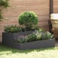 vidaXL Γλάστρα Κήπου Μαύρο 100 x 100 x 50 cm Ψυχρής έλασης χάλυβας